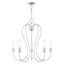 Brushed Nickel and Crystal 5-Light Candle Chandelier