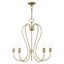 Antique Brass Crystal Elegance 5-Light Chandelier