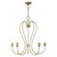 Antique Brass Crystal Elegance 5-Light Chandelier