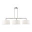 Sleek Brushed Nickel 3-Light Linear Drum Chandelier