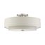 Meridian 30" Brushed Nickel Double Drum Semi-Flush Mount