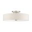 Modern Brushed Nickel 6-Light LED Drum Semi-Flush Mount