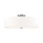 Brushed Nickel 22" Drum Semi-Flush Mount with Off-White Shade