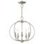 Mini Nickel Round Steel Candle Chandelier Light