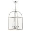 Elegant Milford Brushed Nickel 4-Light Pendant with Clear Glass