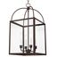 Milford Bronze Glass 4-Light Indoor/Outdoor Lantern