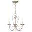 Mirabella Brushed Nickel 3-Light Crystal Chandelier