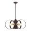 Modesto Bronze and Brass 24-Inch 6-Light Chandelier