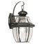 Colonial Black Brass Lantern Sconce with Beveled Glass
