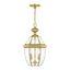 Monterey Polished Brass 2-Light Outdoor Pendant with Clear Beveled Glass