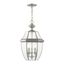 Monterey Brushed Nickel 3-Light Outdoor Pendant Lantern