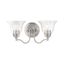 Moreland Brushed Nickel 2-Light Vanity Sconce with Hand Blown Clear Glass