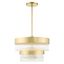 Mini Norwich Soft Gold Crystal Drum Shade Chandelier