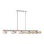 Novato Brushed Nickel 10-Light Linear Chandelier with Tubular Shades