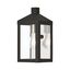 Nyack Black Solid Brass 1-Light Outdoor Wall Lantern with Clear Glass