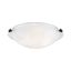 Bronze and White Alabaster Glass 3-Light Flush Mount