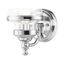 Polished Chrome 1-Light Vanity Sconce with Clear Glass