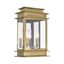 Antique Brass Princeton 2-Light Outdoor Wall Lantern with Clear Glass