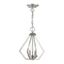 Brushed Nickel Mini Geometric 2-Light Chandelier