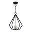 Prism 3-Light Black Brushed Nickel Mini Chandelier for Indoor/Outdoor