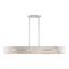 Brushed Nickel 4-Light Linear Chandelier with Medium Bulb Base