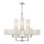 Elegant Brushed Nickel 12-Light Chandelier with Crystal Accents