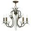 Venetian Golden Bronze 5-Light Chandelier with Clear Crystals