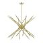 Soho Satin Brass 20-Light Asymmetrical Sputnik Chandelier