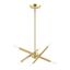 Soho Satin Brass Mini Sputnik 6-Light Chandelier