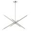 Soho Asymmetrical 8-Light Brushed Nickel Sputnik Chandelier