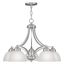 Somerset Elegance 5-Light Chandelier in Brushed Nickel with Satin Glass