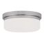 Stratus Polished Chrome 2-Light Flush Mount with Satin White Glass