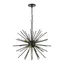 Tribeca Shiny Black and Brass 7-Light Sputnik Chandelier