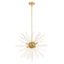 Elegant Utopia 8-Light Satin Brass Chandelier with Crystal Rods