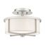 Wesley Brushed Nickel Drum Ceiling Light with Off-White Shade