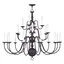 Williamsburgh 42" Bronze 22-Light Candelabra Chandelier