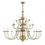 Williamsburgh Antique Brass 22-Light Traditional Chandelier