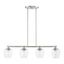 Willow Brushed Nickel 4-Light Linear Chandelier with Clear Glass