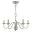 Windsor Mini 5-Light Brushed Nickel Plug-In Chandelier