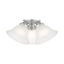 Wynnewood Satin Nickel 16" LED Flush Mount with Gray Marble Glass