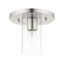 Zurich 9'' Brushed Nickel Modern Flush Mount Light