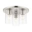 Zurich 14" Brushed Nickel Clear Glass Flush Mount Light