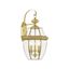 Monterey Polished Brass 3-Light Outdoor Wall Lantern