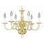 Polished Brass 6-Light Candelabra Chandelier