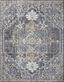 Cassandra Charcoal & Gold Square Synthetic Stain-Resistant Rug