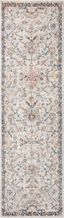 Cassandra Dove and Navy Stain-Resistant Runner Rug 2'-6" x 7'-9"