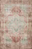 Handmade Medallion 6' x 9' Rectangular Rug in Red with Stain-Resistant Synthetic