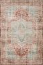 Handmade Terracotta & Aqua Medallion Braided Synthetic Rug 7'6" x 9'6"