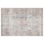 Gray and Silver Hand-knotted Synthetic Oriental Rug, 3'6" x 5'6"