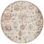 Ivory Round Easy-Care Synthetic Area Rug 3'-9"